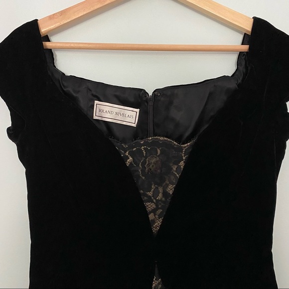 Roland Nivelais Velvet and Lace Formal Dress - Picture 6 of 6